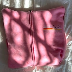 Pompano Beach hot pink zip up hoodie